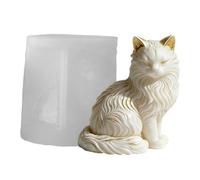 Sitting Cat Shape Plaster Ornaments Craft,Candle Making Molds,for Wedding Party Dinner Table Home Room