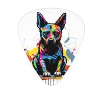 Sitting Doodle DogGuitar Picks, set di 12 pezzi, tre diversi spessori per chitarra elettrica acustica e altri strumenti