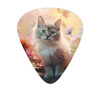Sitting Kitty, plettri per chitarra, set da 12 pezzi, tre diversi spessori, per chitarra elettrica acustica e altri strumenti