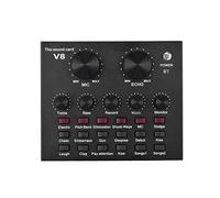 SIUKE Mixer audio esterno Scheda audio Interfaccia audio USB con effetti sonori multipli Batteria ricaricabile incorporata per cantare Gridare Live Streaming Chating Registrazione musicale