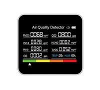 SIUKE Monitoraggio della qualità dell'aria,Monitor della qualità dell'aria 9 in 1 Misuratore di Rilevatore di TVOC HCHO PM2.5 PM1.0 PM10 Rilevamento dell'umidità della temperatura con funzio