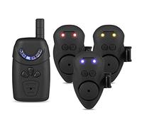 SIUKE Set di allarmi per esche da pesca con custodia portatile Set di avvisi per esche da pesca Indicatore luminoso per esche da pesca Kit di allarme per pesca digitale Avviso esca Indicatore