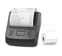 SIUKE Stampante per scontrini Stampante per Etichette per Ricevute Portatile da 80 mm Stampante Termica per Ricevute Cordless BT Stampante per Fatture Mobile Compatibile con Sistema Android/i0S/Window