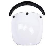 SIUKE Visiera a bolle 3-Snap Visiera parabrezza a bolle a 3 scatti per casco moto Biltwell Gringo & Bonanza