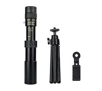 SIUKE Zoom monoculare,Telescopio monoculare retrattile con prisma BAK4 ad alta definizione con zoom 10-300×40 con supporto per telefono su treppiede, cordino, custodia per viaggi, concerti di birdwatc