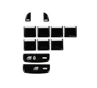 Siuku Accessori Interni Auto Compatibile con Jaguar per XF XJ XJL 2009-2020 per E-Pace 2017-2024 Finestra Interruttore di Copertura Trim Pulsante Nero Riparazione Adesivo Interni Decor
