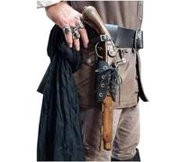 SIULAS Fondina Flintlock Pirata, Steampunk retrò Senza Cintura in Pelle Pistol Holster, Supporto Regolabile della Pistola Lacci Up Cosplay per Gli Uomini Donne
