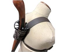 SIULAS Medievale Shotgun Fondina Vintage Outdoor Unisex Medievale Crossbody Petto Pistola Titolare per Knight Assassin Warrior Pirate Costume Cosplay,Marrone,Life siz