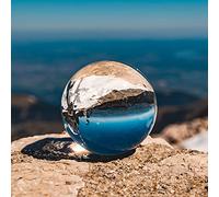 Siumir Sfera di cristallo con supporto K9 trasparente in vetro Lensball 60mm Fotografia sfera per meditazione, decorazione, fotografia