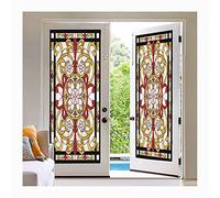 Siunwdiy Adesivi per finestre Privacy autoadesivi, pellicole per vetri autoadesivi per vetri, Controllo del Calore Mosaico Adesivo statico in Vetro Smerigliato Multicolore,H,40x60cm(16x24inch)