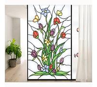 Siunwdiy Pellicola per vetri colorati, vinile per finestre privacy Pellicola per privacy elettrostatica, adesivi per vetri smerigliati, vinili traslucidi decorativi,Translucent b,40x120cm