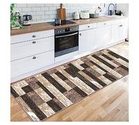 Siunwdiy Tappeto cucina 1.8 Metri Antiscivolo Lavabile classico Vintage passatoia al metro Antimacchia E Antisfilo tappeti cucina, bagno salotto moderno runner,50X180CM