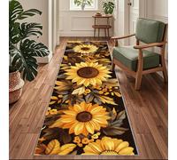 Siunwdiy Tappeto Cucina Antiscivolo Lavabile, Passatoia per Corridoio e Ingresso,Girasole Giallo ，70 x 140 cm