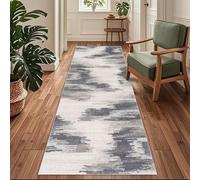 Siunwdiy Tappeto Cucina Antiscivolo Lavabile, Passatoia per Corridoio e Ingresso,Grigio-blu astratto，70 x 140 cm