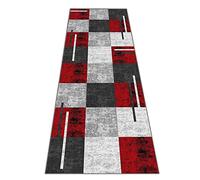 Siunwdiy Tappeto Cucina Antiscivolo Lavabile Tappeto Cucina Moderno Grigio Rosso Tappeto Passatoia Cucina Lavabile Tappeti Cucina Moderni Tappeto Camera Per Soggiorno Cucina Bagno,Rosso,60x130cm