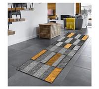 Siunwdiy Tappeto Cucina Passatoia 1 Metri,Grigio,giallo,Tappeto Lungo per Cucina,Tappeti Runner Multiuso Lavabile,Runner Tappeto per Soggiorno Camera da Letto Corridoio Entrata,40X100CM