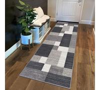 Siunwdiy Tappeto Cucina Patchwork 3 metri Grigio Passatoia Cucina Antiscivolo Lavabile Tappeto Ingresso Interno Moderno Tappeto Cucina tappeti per Cucina Lunghi，60x300cm