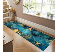 Siunwdiy Tappeto Cucina, Tappeto Corridoio Lungo Antiscivolo, Lavabile in Lavatrice, Tappeto Runner, Tappeti di Zona, per Cucina, Corridoio, Ingresso, Camera Decorazione, Vari Colori，Blu，60 x 200 cm