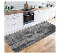 Siunwdiy Tappeto del corridoio 3.6 Metri, Microfibra Tappeti Runner, Tappeto Passatoia Moderna Antiscivolo Lavabile per Corridoio Salotto Scendiletto - Colore Grigio Scuro,120X360CM