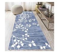 Siunwdiy Tappeto Passatoia 1.4 metri per Corridoio Antiscivolo Lavabile tappeto cucina Moderno Tappeti Runner Blu Astratto Tappeto Runner ingresso interno Soggiorno Antimacchia Tappetino,60X140CM