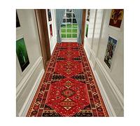 Siunwdiy Tappeto passatoia cucina antiscivolo lavabile Moderno rosso Pelo Corto Marocchino Tappeto,Retrò Tappeto per Il Soggiorno Adatto per Cucina e Bagno,F,60x250cm