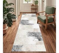 Siunwdiy Tappeto Passatoia per Casa, Antiscivolo e Lavabile, per Cucina Corridoio Ingresso, Design Moderno Nero-Marrone，120 x 280 cm