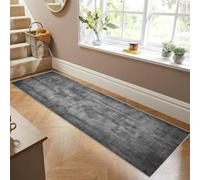 Siunwdiy Tappeto Passatoia per Casa, Antiscivolo e Lavabile, per Cucina Corridoio Ingresso,Grigio scuro,100 x 260 cm
