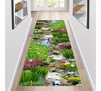 Siunwdiy Tappeto per corridoio,tappeto da cucina lavabile antiscivolo, tappeto a illusione ottica 3D per soggiorno, camera da letto, cucina, corridoio,Natural b,60x110cm