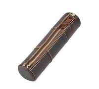 SIUSYACI Astuccio in pelle con cerniera retrò ad alta capacità, multifunzione, per cancelleria (caffè)