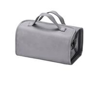 SIUSYACI Borsa cosmetica impermeabile in pelle, borsa da viaggio cosmetica da appendere per le donne, 4 in 1 rimovibile arrotolabile borsa per trucco, Grigio, Taglia unica, Alta qualità