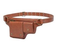SIUSYACI Marsupio da donna regolabile in pelle PU stile steampunk retrò, regalo festival multiuso gotico Fanny Pack Hip Pouch, Marrone, Retro