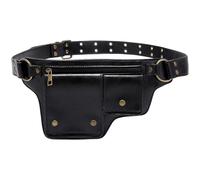 SIUSYACI Marsupio da donna regolabile in pelle PU stile steampunk retrò, regalo festival multiuso gotico Fanny Pack Hip Pouch, nero, Retro