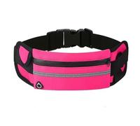 SIUSYACI Marsupio per uomo e donna, piccola cintura da corsa, supporto per telefono per corsa, borsa a cintura per allenamento, cintura per soldi per uomini e donne, Rosso rosato, Semplice