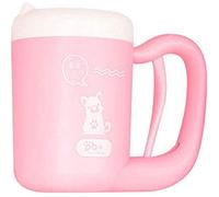SIUSYACI Pulitore portatile per zampe di cane, per la toelettatura di cani e gatti, con zampe fangose, confortevole, in silicone, per pulire i piedi del cane, automatico, colore rosa