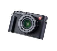 SIUTATDSH Mezza custodia per fotocamera Leica D-LUX 8, custodia protettiva vintage in vera pelle per fotocamera istantanea, elegante, portatile, antiurto (nero)