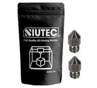 SIUTEC® Premium MK8 acciaio temprato/acciaio rigido, ugello/Nozzle, 0,5 mm, set da 2 pezzi, compatibile con Ender, CR6, CR10S, X5SA, A8, per filamento da 1,75 mm