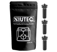 SIUTEC® Premium Volcano Acciaio temprato/Hardened Steel, Set di 3 ugelli/Nozzle 0,4/0,6/0,8 - per Volcano Hotends, Sidewinder X1/X2, Genius Pro, Vyper, Kobra Max, ecc. - Filamento da 1,75 mm