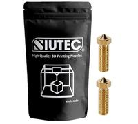 SIUTEC Ugello Volcano Premium in ottone per Sidewinder X1/X2, Genius Pro, Super Racer, filamento da 1,75 mm, filettatura M6, 0,2-1,2 mm (0,2 mm (2 ugelli))