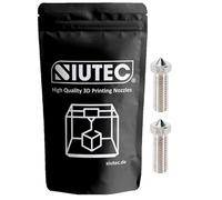 SIUTEC® Ugello Volcano Premium Nozzle 0,3 mm acciaio inox/acciaio inox - 2 pezzi per filamento da 1,75 mm | Sidewinder X1/X2, Genius Pro, Vyper, Kobra Max, Super Racer, V400, Little Monster