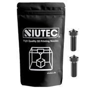 SIUTEC® Ugello Volcano Premium Nozzle 0,4 mm acciaio temprato/hardened steel - 2 pezzi per filamento da 1,75 mm | Sidewinder X1/X2, Genius Pro, Vyper, Kobra Max, Super Racer, V400, Little Monster