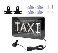 Siuwddee Insegna Led Auto - Insegna Led 12V per Taxi - Display Alta Luminosità Antiscivolo con per Parabrezza Cruscotto Autista Consegne