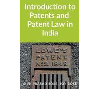 Siva Introduction to Patents and Patent Law in India (Tascabile)