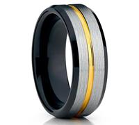 SiVaji Anello Anelli Gioielli Donna Uomo Anello Di Nozze Nero Da 8 Mm Per Gli Uomini Anello Viola 10 Style4