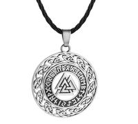 SiVaji Collana Uomo Donna Gioielli Ciondolo Pendente Necklace Nodi Infinito Rune Runic Ciondolo Collana Per Uomo Donna Fascino Catena Del Partito Gioielli Antiquesilverplated