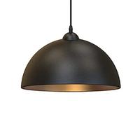 SIVAJI Luci A Sospensione Black Simplicity Lampadario A Plafoniera Semicircolare in Metallo Lampada A Sospensione retrò alla Moda Nostalgia Apparecchio di Illuminazione A Soffitto per Ristoranti