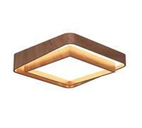 SIVAJI Plafoniera Quadrata con Venature del Legno Imitazione Lampada A Pannello Ultrasottile in Stile Cinese 3 Luci retrò Dimmerabili A Filo Illuminazione Minimalisti Super Luminosi Cucina, Camera