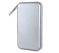 Siveit Porta CD/DVD da 80 pezzi, in plastica rigida, per auto, casa, ufficio, viaggi (grigio)