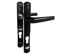 Sivenci - Maniglie per porte esterne con serratura | Sparatutto nel buco della serratura (set) | 225 x 29 x 48 mm | Colore Nero