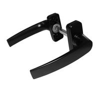 Sivenci Set di maniglie per porte in alluminio | Set di Maniglie con Rosetta | Quadretto da 8 mm | Manovella reversibile | Laccato Nero