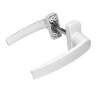 Sivenci Set di maniglie per porte in alluminio | Set di Maniglie con Rosetta | Quadretto da 8 mm | Manovella reversibile | Laccato Bianco